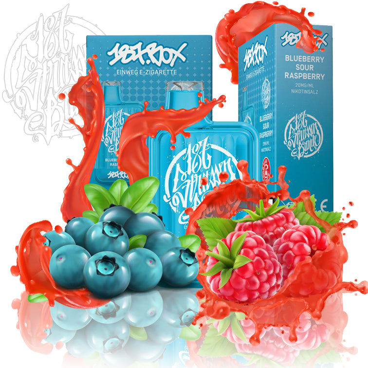 187 Strassenbande Box Vape - Blueberry Sour Raspberry - 20 mg Nikotin
